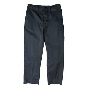 EVERLANE Women's SIZE 6 Black Chino Trousers Pants Cotton Blend Button Fly